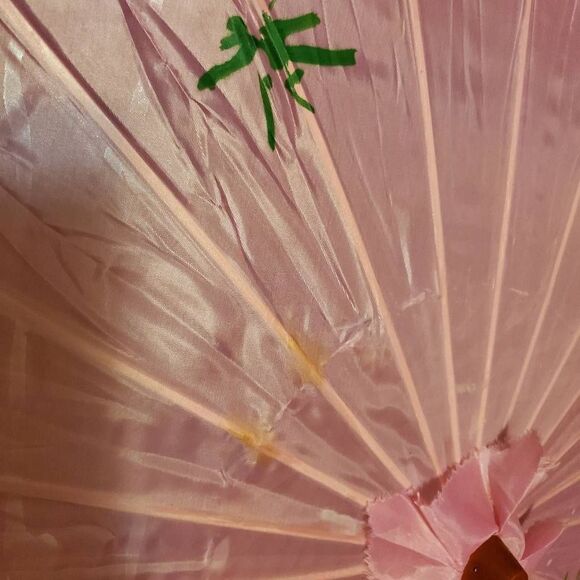 Pink bamboo Cosplay Sun umbrella parasol - Picture 4 of 5